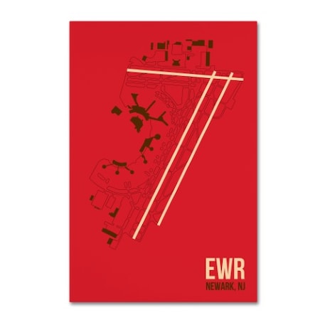 08 Left 'EWR Airport Layout' Canvas Art,30x47